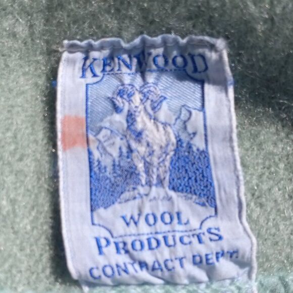 Vintage Green Kenwood Wool Blanket Cottagecore Countrycore - Picture 2 of 9